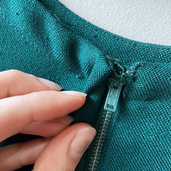 60’s Vintage Green Midi Dress - Picture 8 of 10